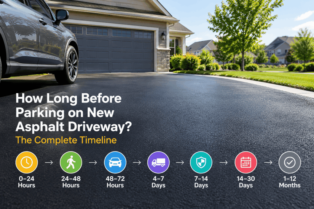 New Asphalt Driveway Parking Timeline