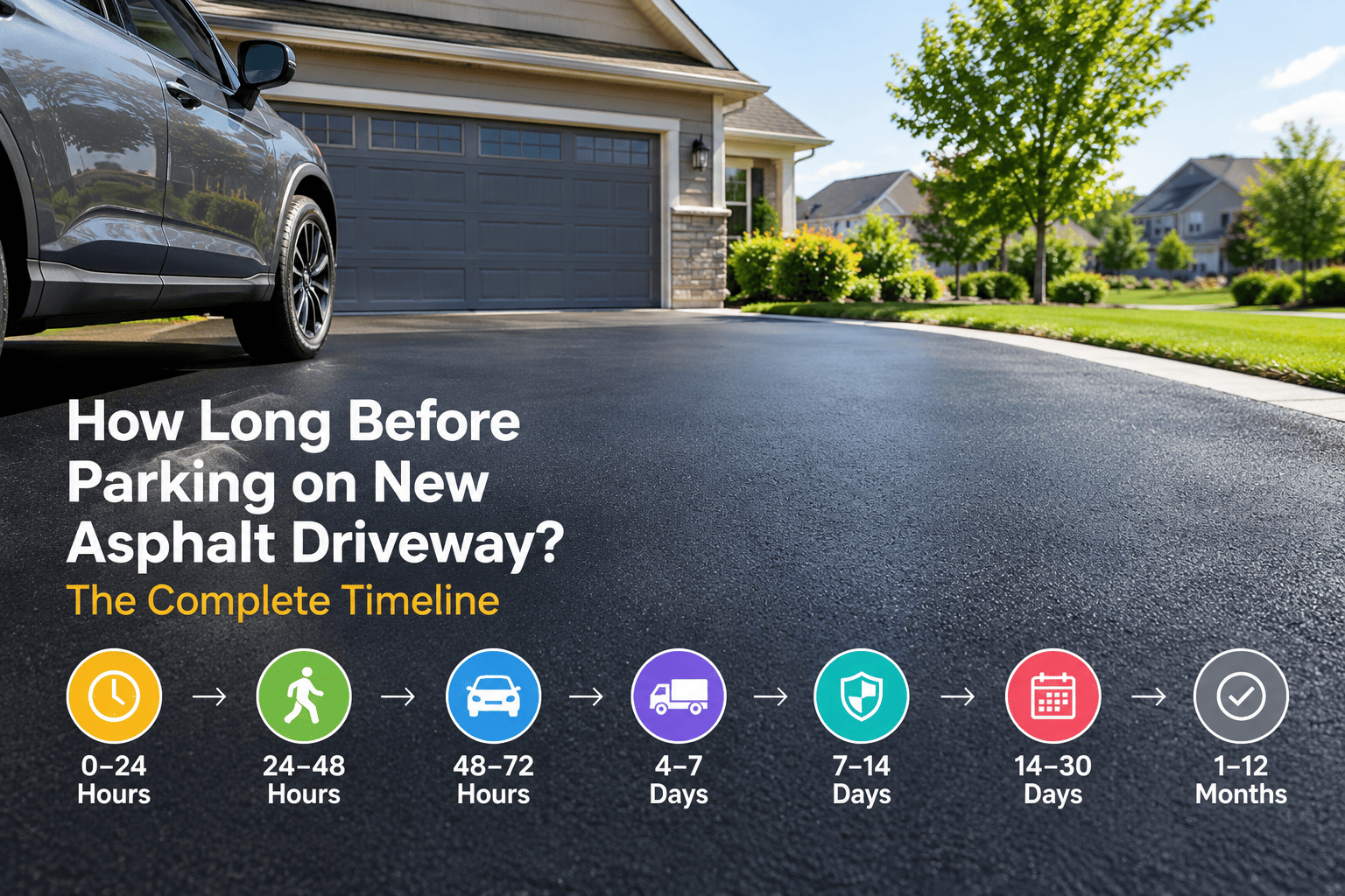 New Asphalt Driveway Parking Timeline